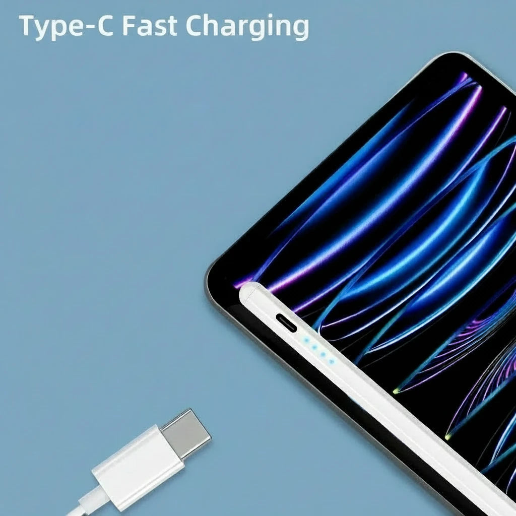 Stylet DANYCASE iPad M2-M5, Rejection Paume, Magnétique, Précis, Recharge USB-C